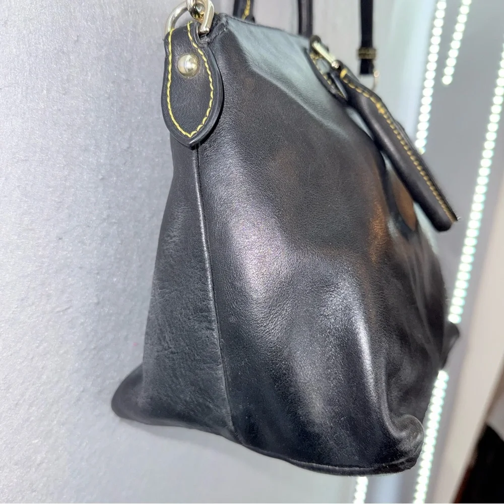 Dooney‎ & Bourke women’s Florentine Vacchetta black leather Satchel shoulder bag